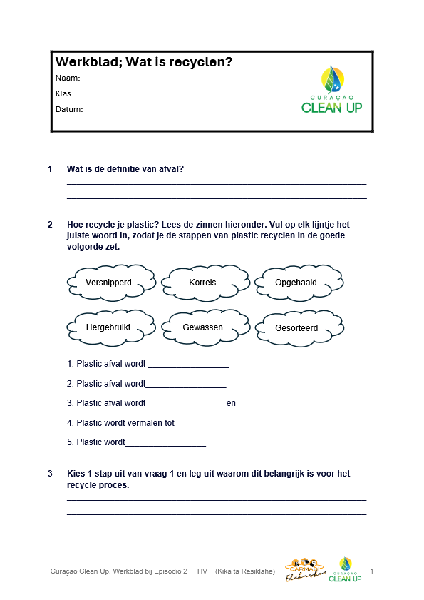 werkblad deel 2 HV