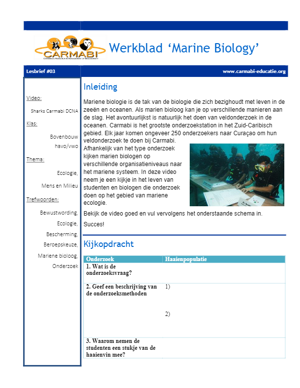 09 Werkblad 'Mariene biologie' (bovenbouw havo-vwo) Def